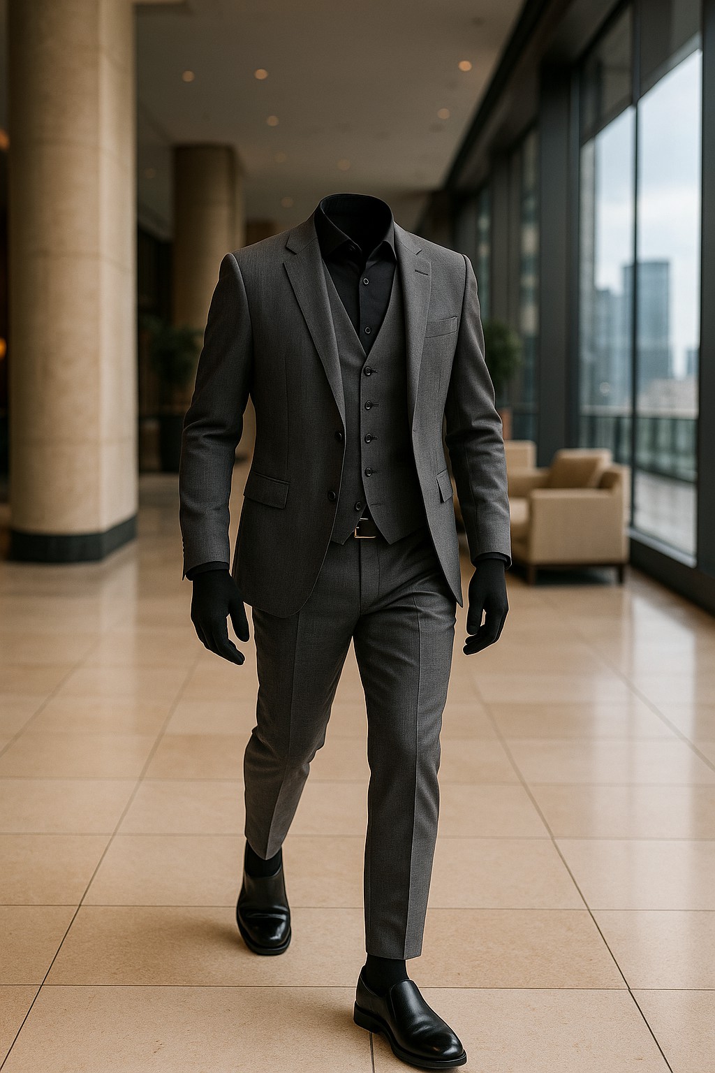 ACCARDO – Abito Uomo 3 Pezzi Grigio Elegante e Fresco