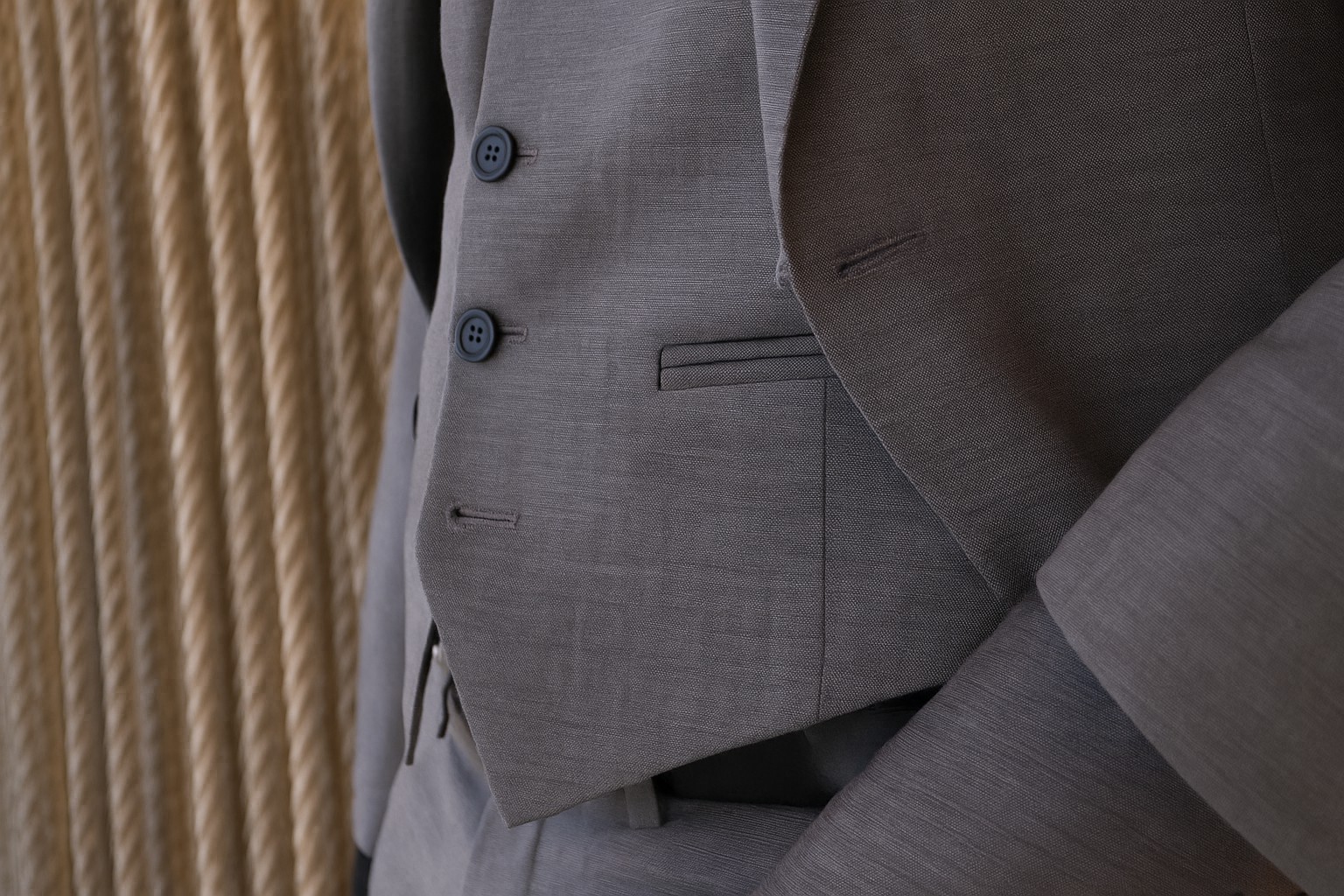 ACCARDO – Abito Uomo 3 Pezzi Grigio Elegante e Fresco - immagine 4